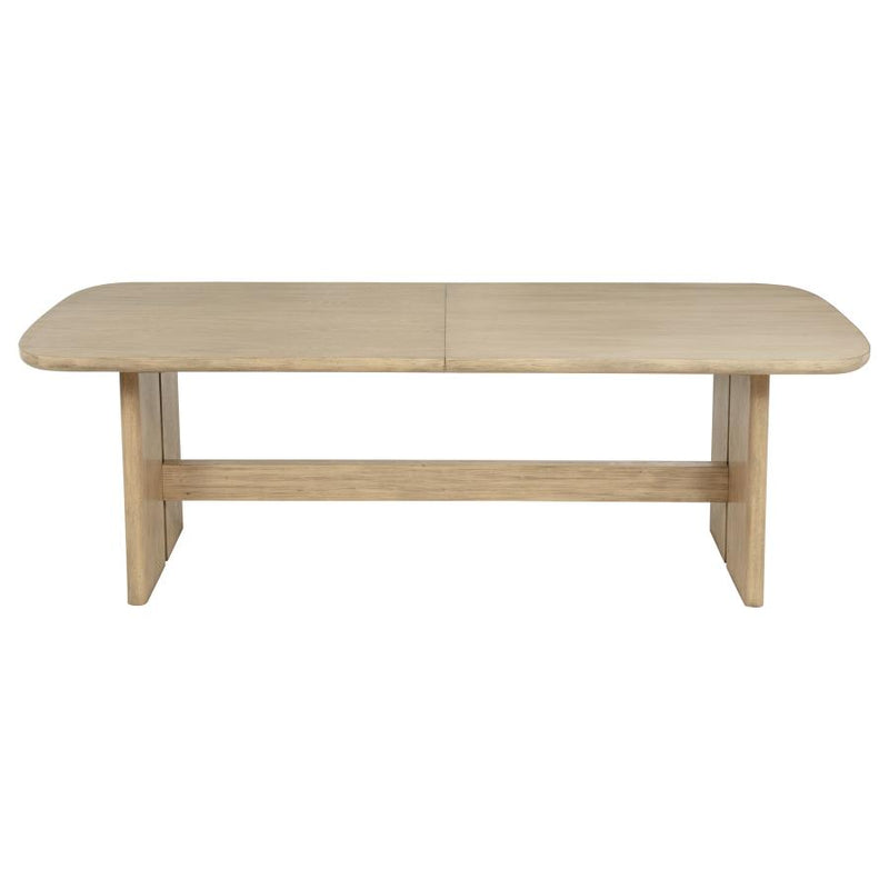 Kailani 110-inch Rectangular Wood Dining Table Beige Oak-zoom-