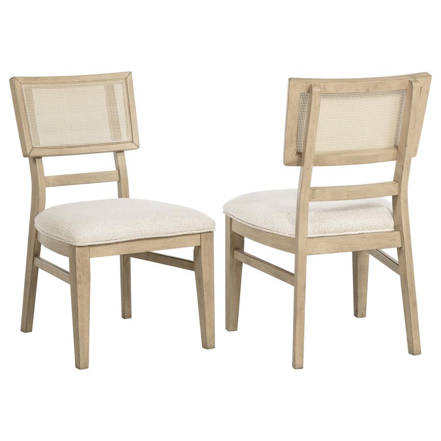 Kailani Rattan Cane Dining Side Chair Beige Oak (Set of 2)-zoom-1