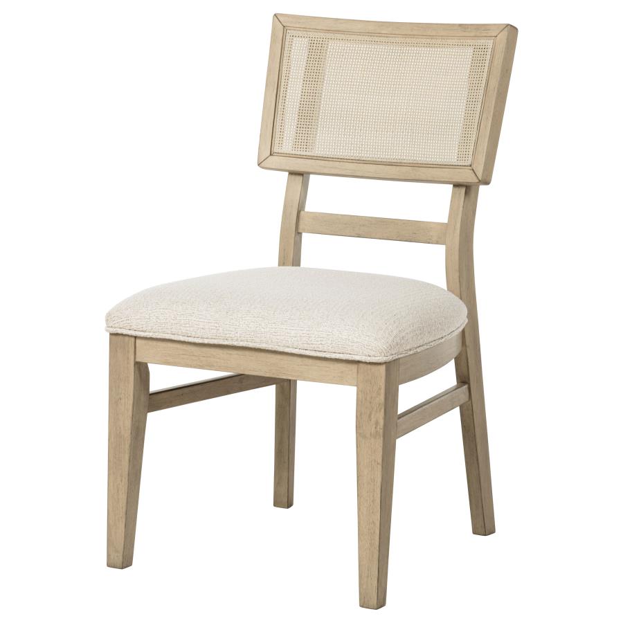 Kailani Rattan Cane Dining Side Chair Beige Oak (Set of 2)-5