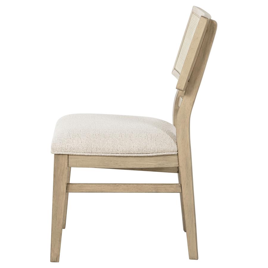 Kailani Rattan Cane Dining Side Chair Beige Oak (Set of 2)-6