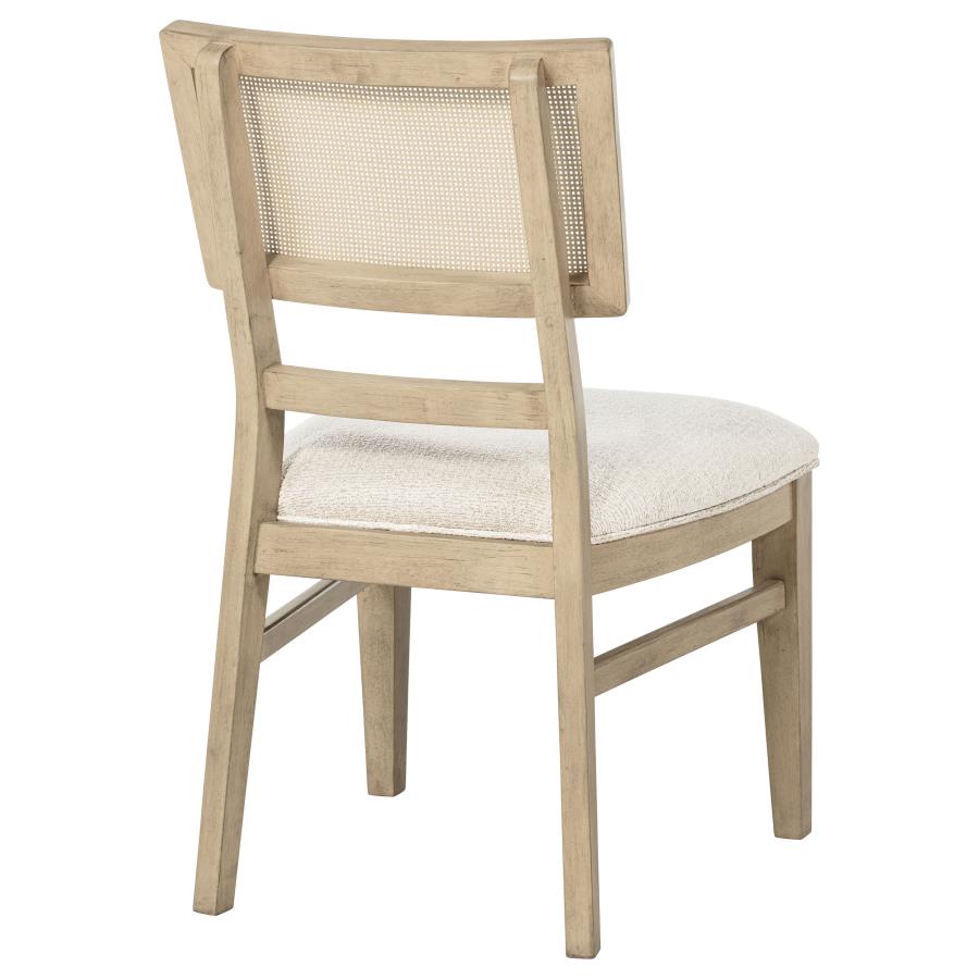 Kailani Rattan Cane Dining Side Chair Beige Oak (Set of 2)-9