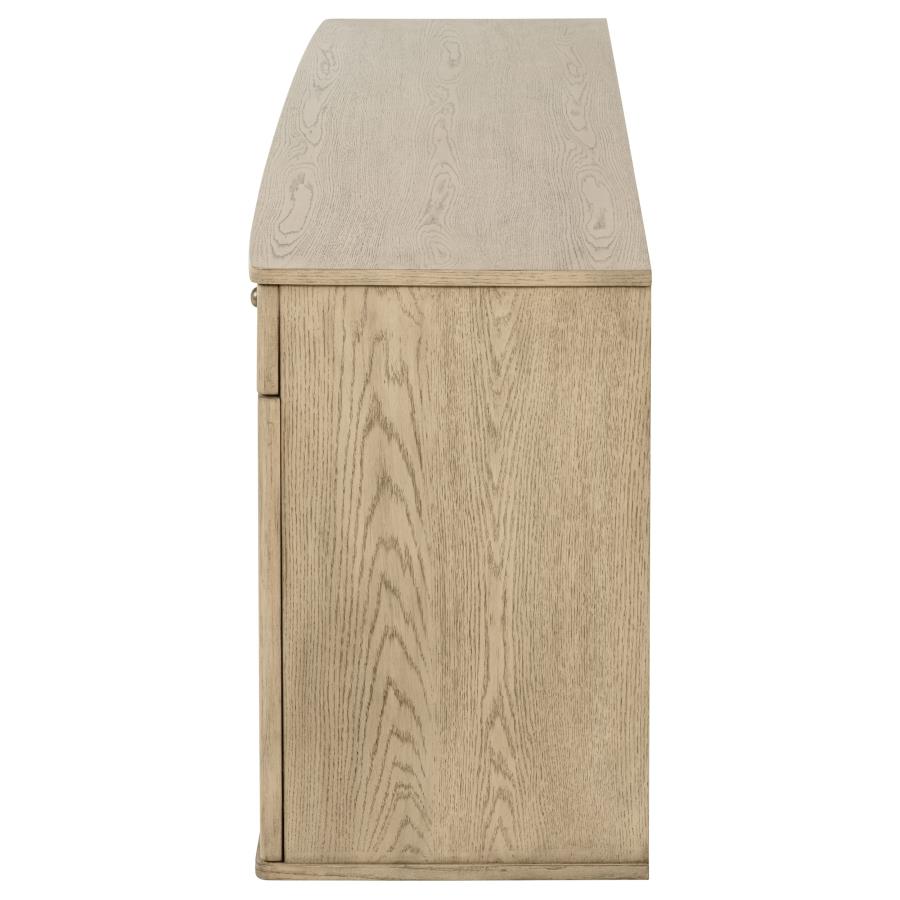 Kailani 4-door Cane Sideboard Buffet Cabinet Beige Oak-zoom-6