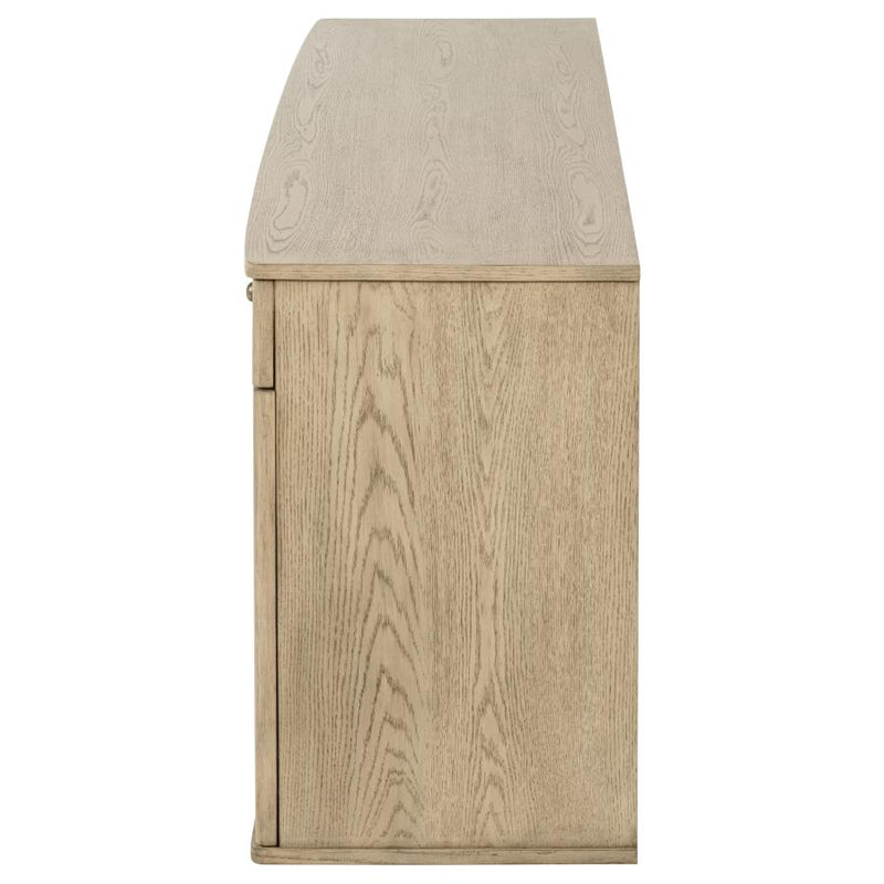 Kailani 4-door Cane Sideboard Buffet Cabinet Beige Oak-zoom-