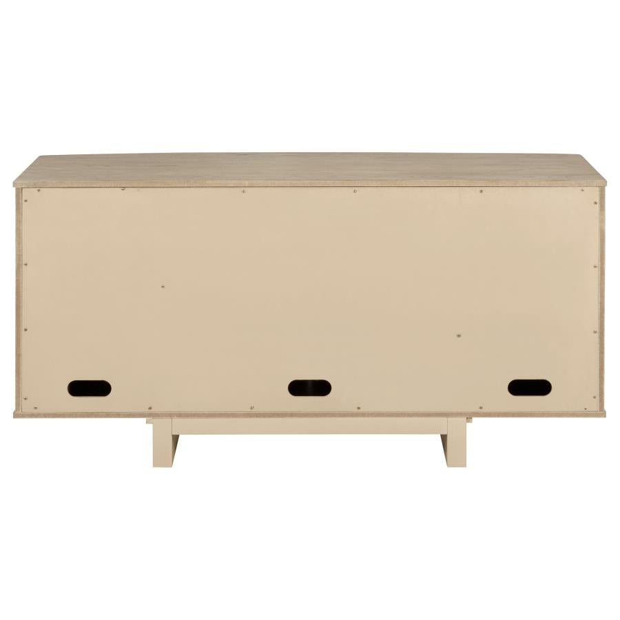 Kailani 4-door Cane Sideboard Buffet Cabinet Beige Oak-8
