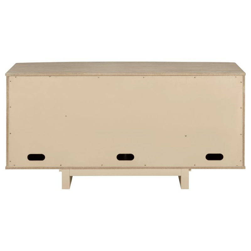 Kailani 4-door Cane Sideboard Buffet Cabinet Beige Oak-zoom-