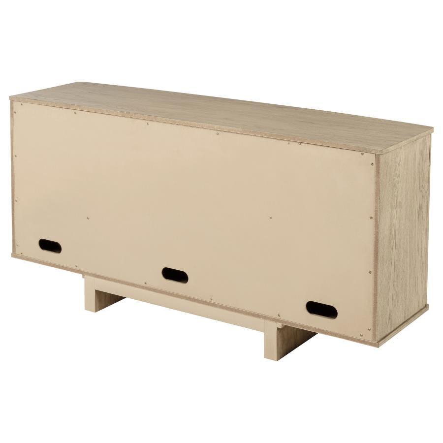 Kailani 4-door Cane Sideboard Buffet Cabinet Beige Oak-9
