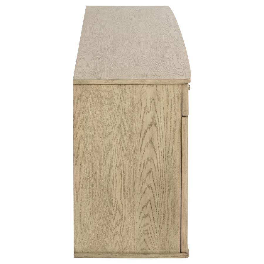 Kailani 4-door Cane Sideboard Buffet Cabinet Beige Oak-10