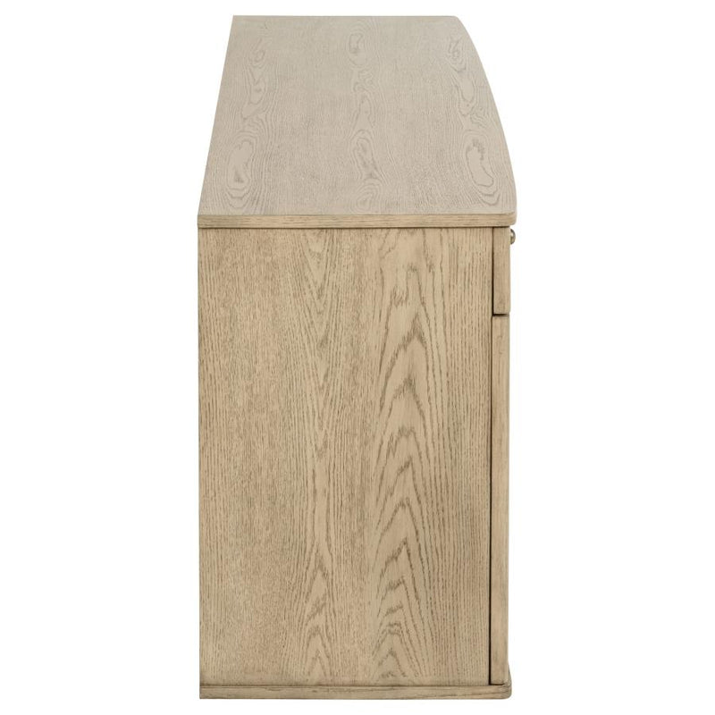 Kailani 4-door Cane Sideboard Buffet Cabinet Beige Oak-zoom-