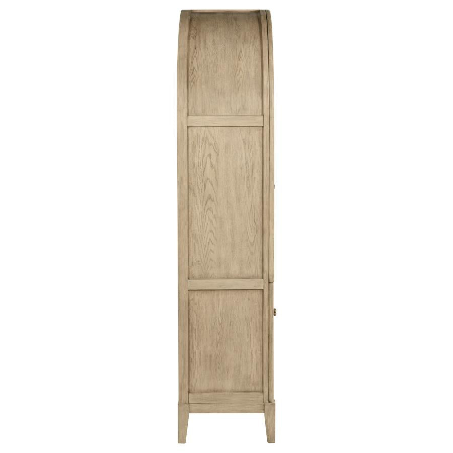 Kailani 4-Door Cane Dining Vitrine Display Cabinet Beige Oak-zoom-10