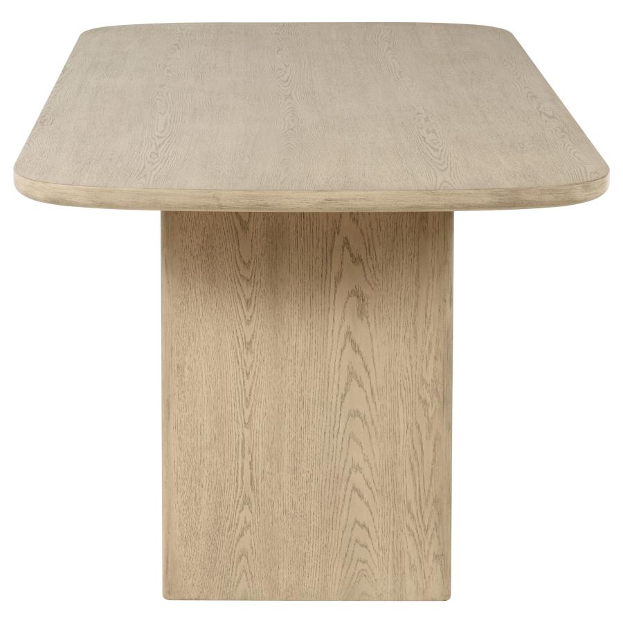 Kailani Cane Counter Height Storage Dining Table Beige Oak-zoom-6