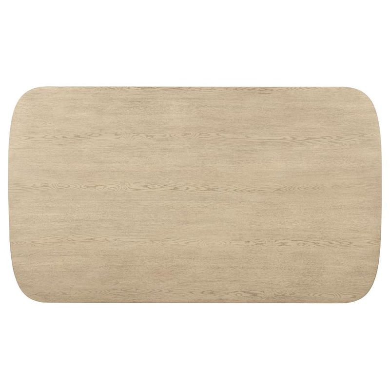 Kailani Cane Counter Height Storage Dining Table Beige Oak-zoom-