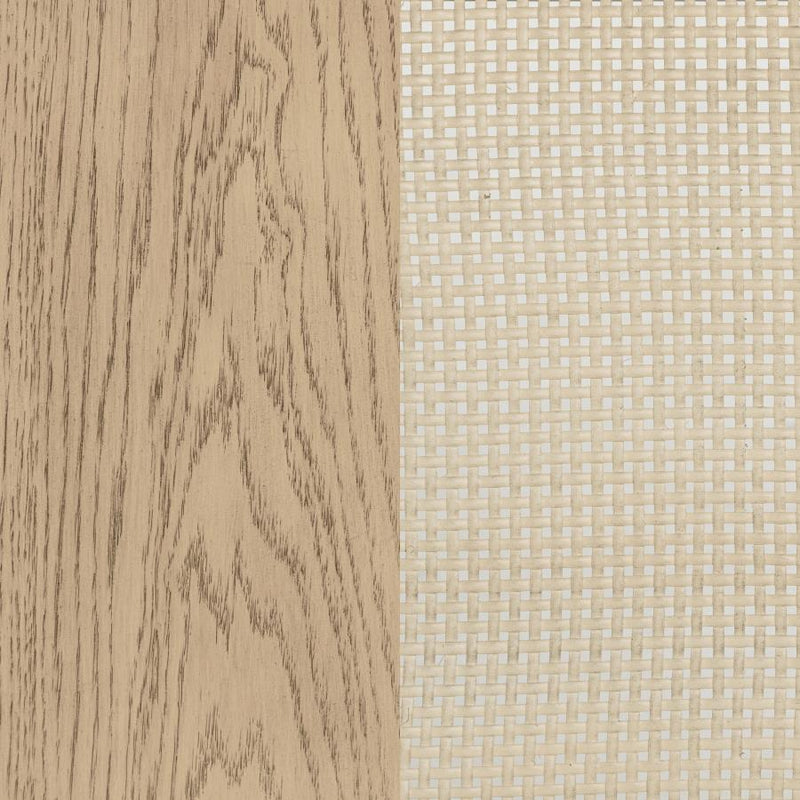 Kailani Cane Counter Height Storage Dining Table Beige Oak-zoom-