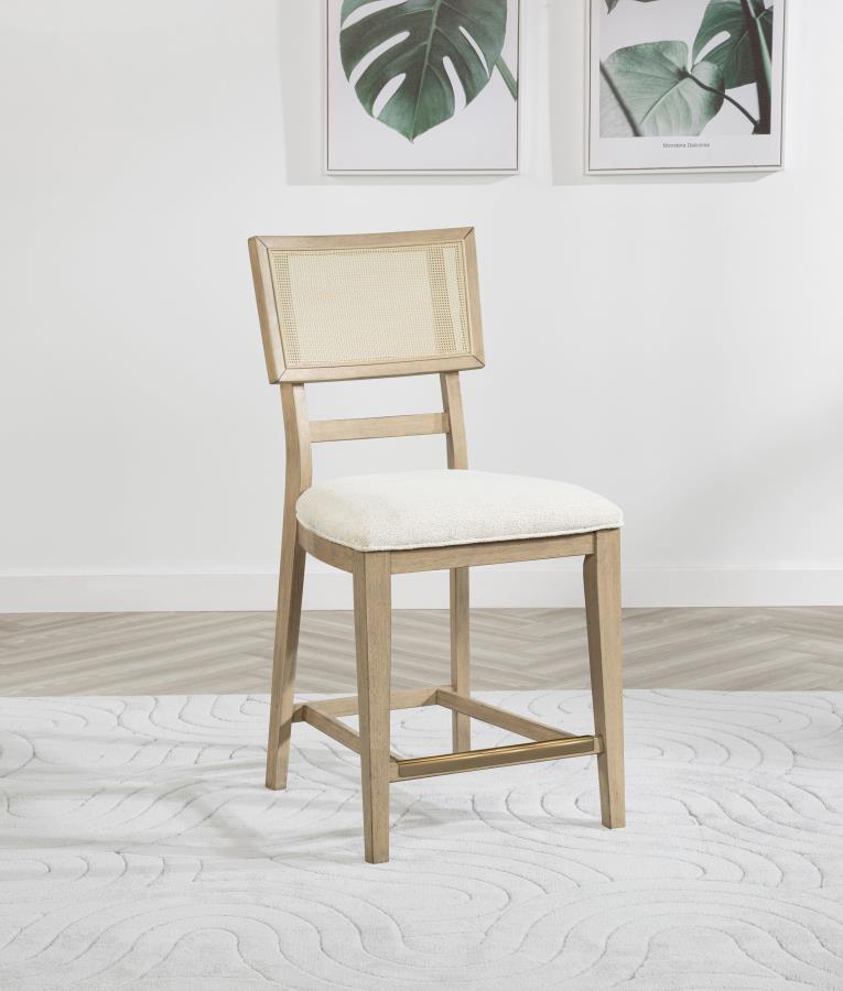 Kailani Rattan Cane Counter Side Chair Beige Oak (Set of 2)-zoom-2