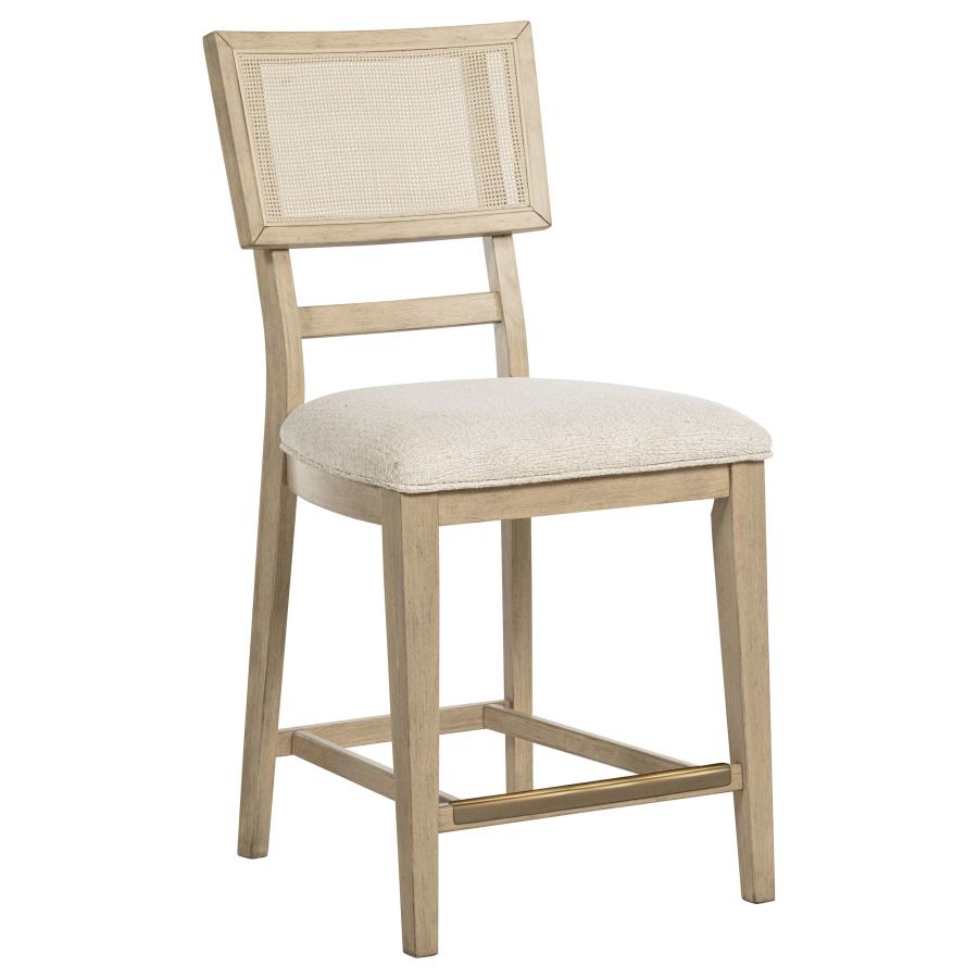Kailani Rattan Cane Counter Side Chair Beige Oak (Set of 2)-3