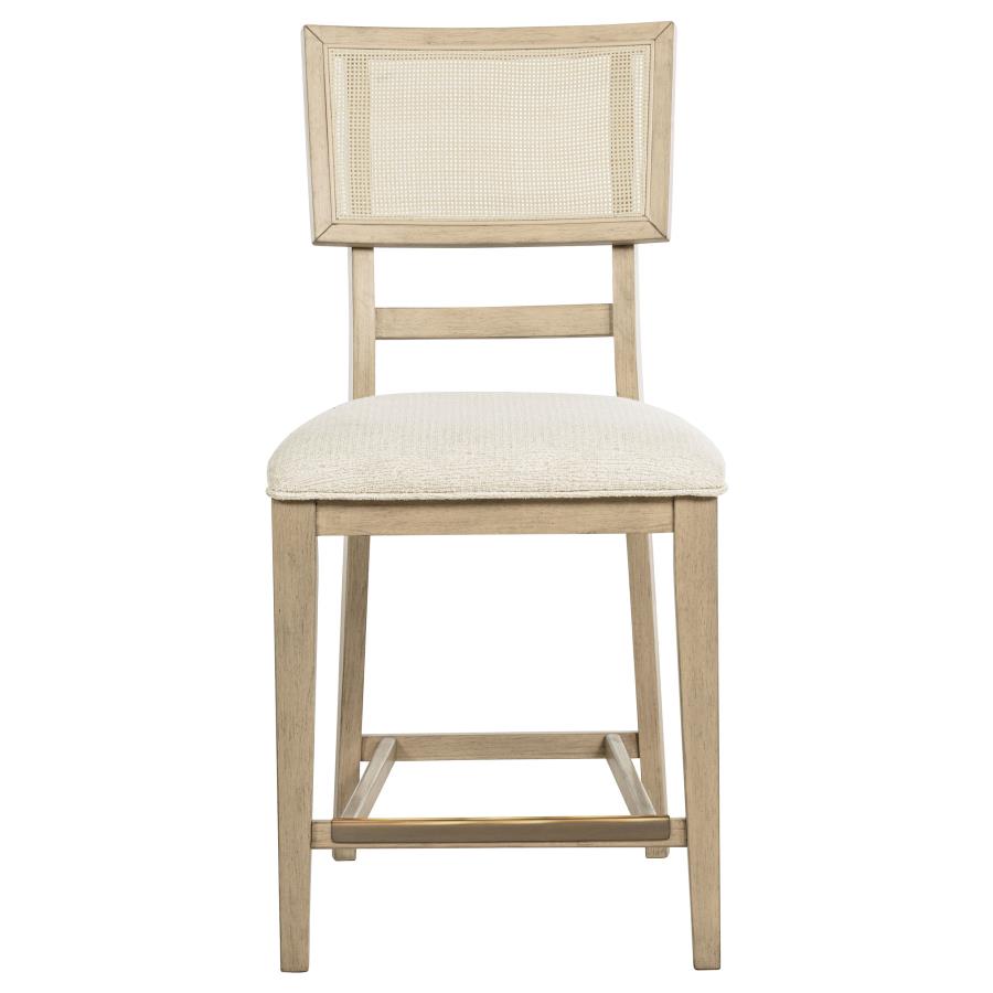Kailani Rattan Cane Counter Side Chair Beige Oak (Set of 2)-4