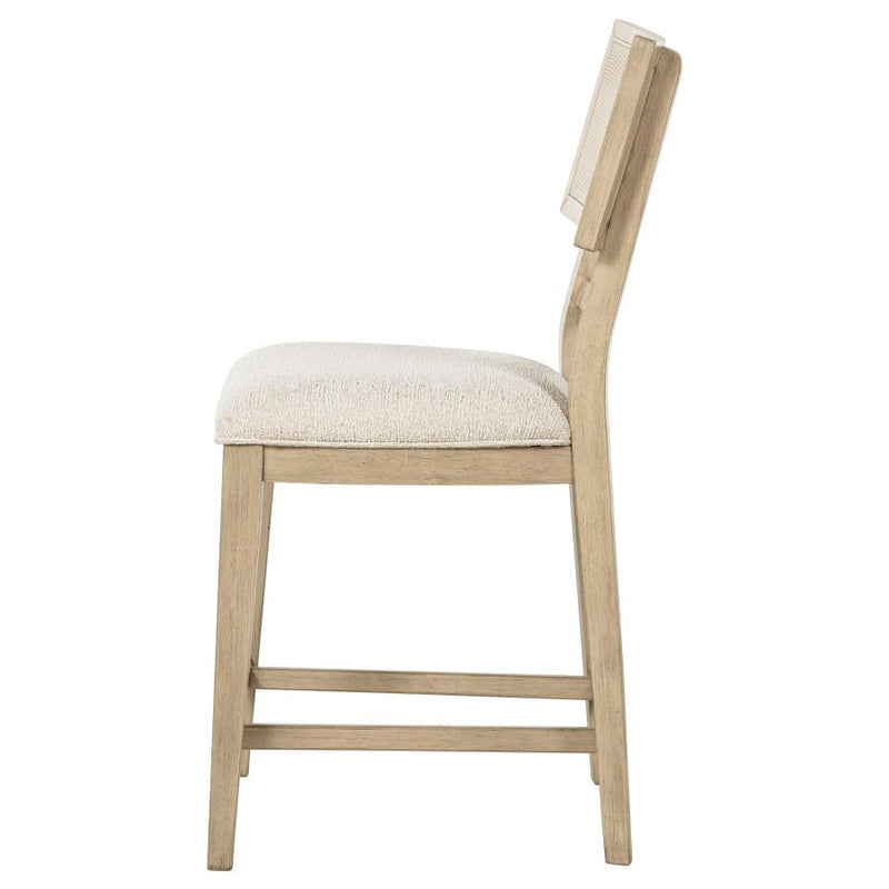Kailani Rattan Cane Counter Side Chair Beige Oak (Set of 2)-zoom-