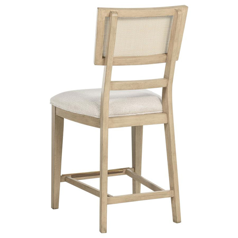 Kailani Rattan Cane Counter Side Chair Beige Oak (Set of 2)-zoom-