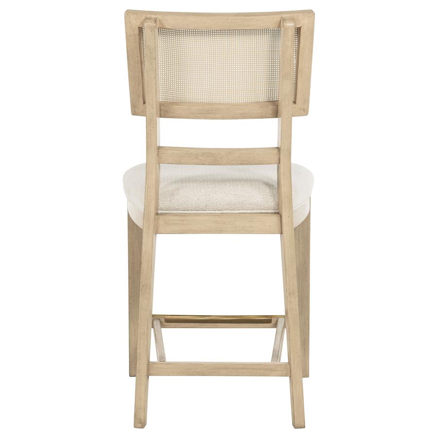Kailani Rattan Cane Counter Side Chair Beige Oak (Set of 2)-8