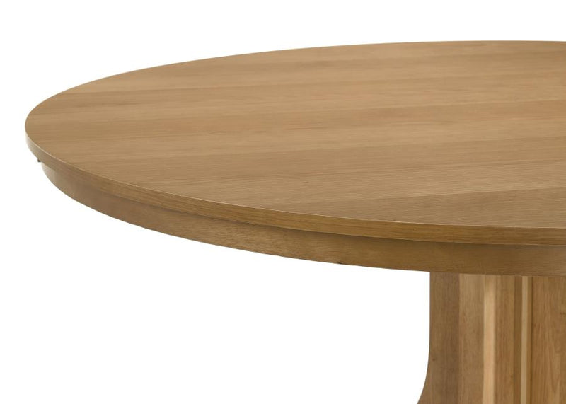 Hartville 5-piece Round Dining Table Set Natural Light Brown-zoom-