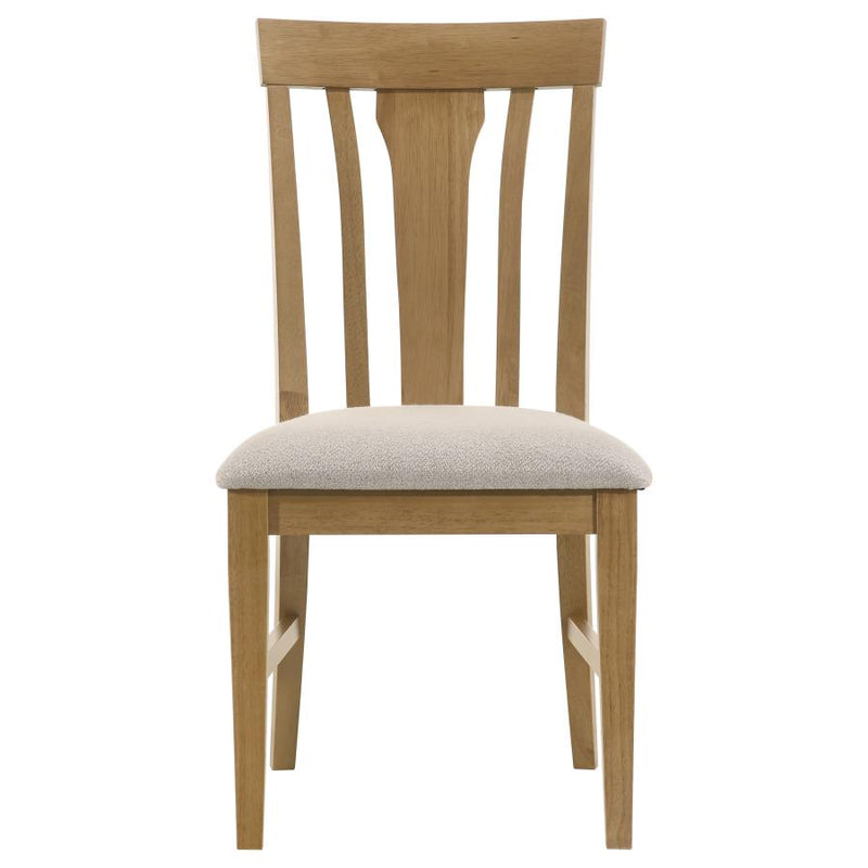 Hartville 5-piece Round Dining Table Set Natural Light Brown-zoom-