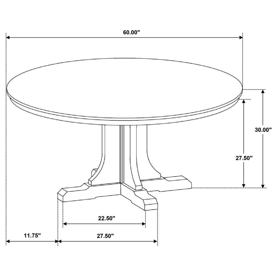 Hartville 5-piece Round Dining Table Set Natural Light Brown-zoom-13