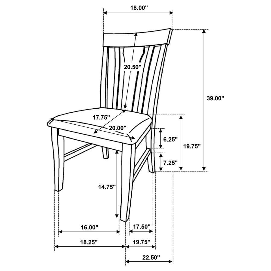 Hartville 5-piece Round Dining Table Set Natural Light Brown-14