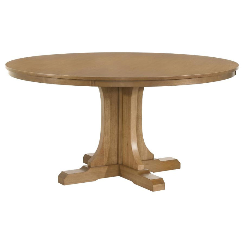 Hartville 60-inch Round Dining Table Natural Light Brown-zoom-