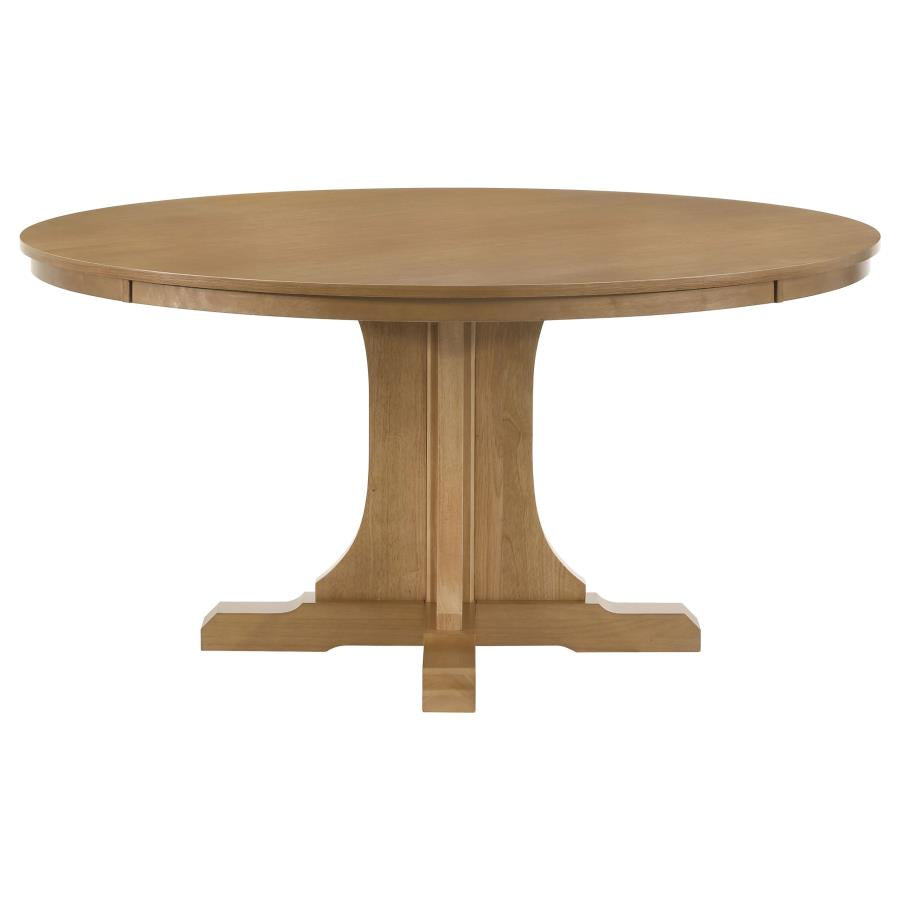 Hartville 60-inch Round Dining Table Natural Light Brown-zoom-3