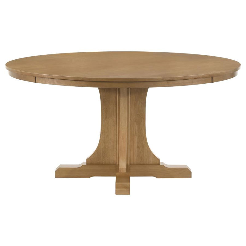 Hartville 60-inch Round Dining Table Natural Light Brown-zoom-