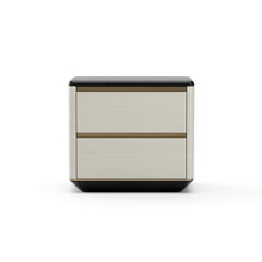 Caracole Madera Plinth Nightstand – front view – Lusso Furniture Miami