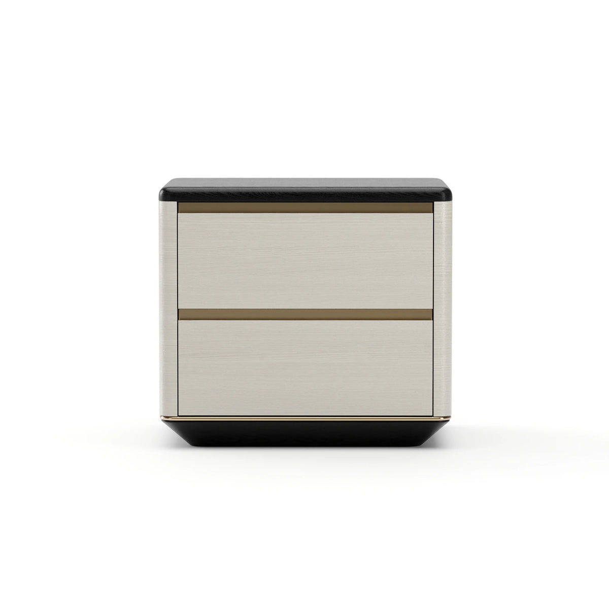 Caracole Madera Plinth Nightstand – front view – Lusso Furniture Miami