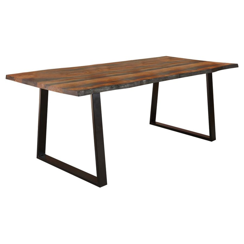 Ditman 80-inch Live Edge Dining Table Grey Sheesham-zoom-