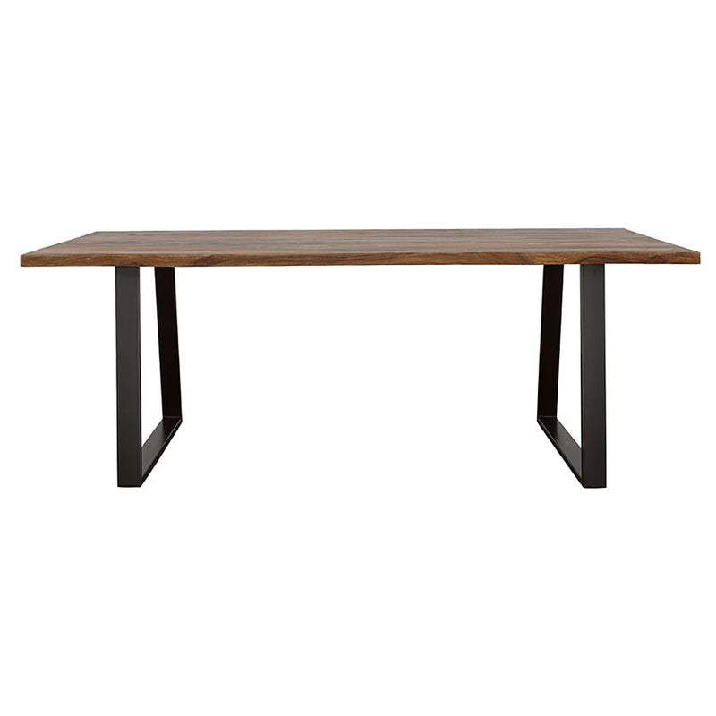 Ditman 80-inch Live Edge Dining Table Grey Sheesham-zoom-