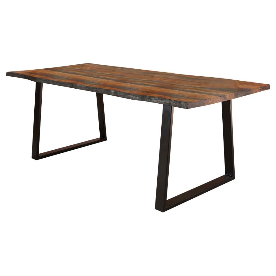 Ditman 80-inch Live Edge Dining Table Grey Sheesham-5
