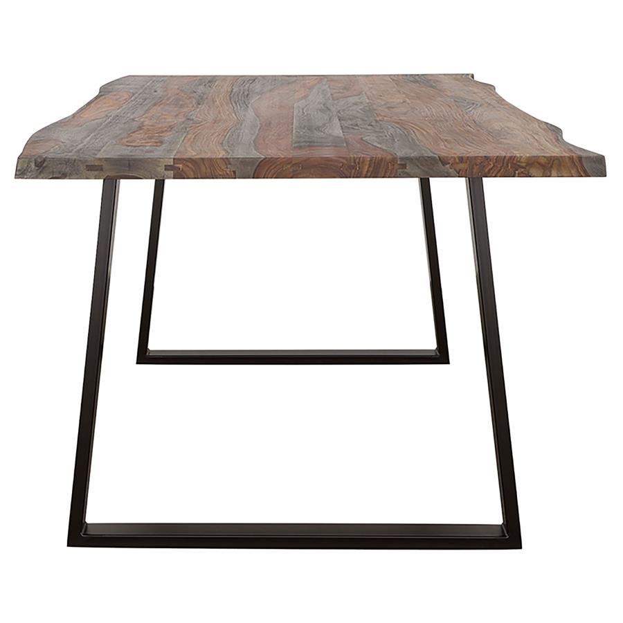 Ditman 80-inch Live Edge Dining Table Grey Sheesham-zoom-6