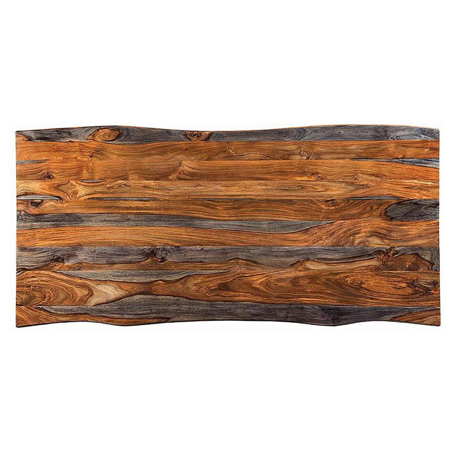 Ditman 80-inch Live Edge Dining Table Grey Sheesham-zoom-7