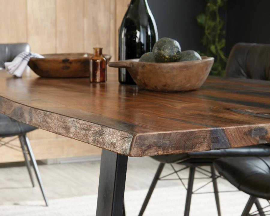 Ditman 80-inch Live Edge Dining Table Grey Sheesham-8