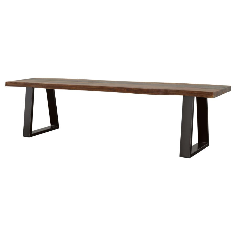 Ditman Live Edge Wood Dining Bench Grey Sheesham-4