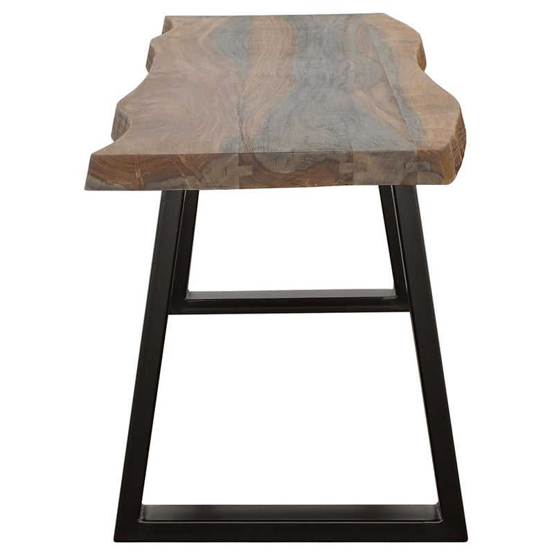 Ditman Live Edge Wood Dining Bench Grey Sheesham-zoom-