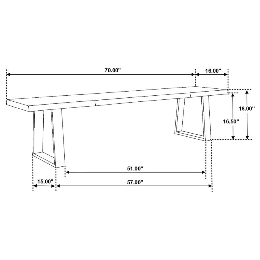 Ditman Live Edge Wood Dining Bench Grey Sheesham-6