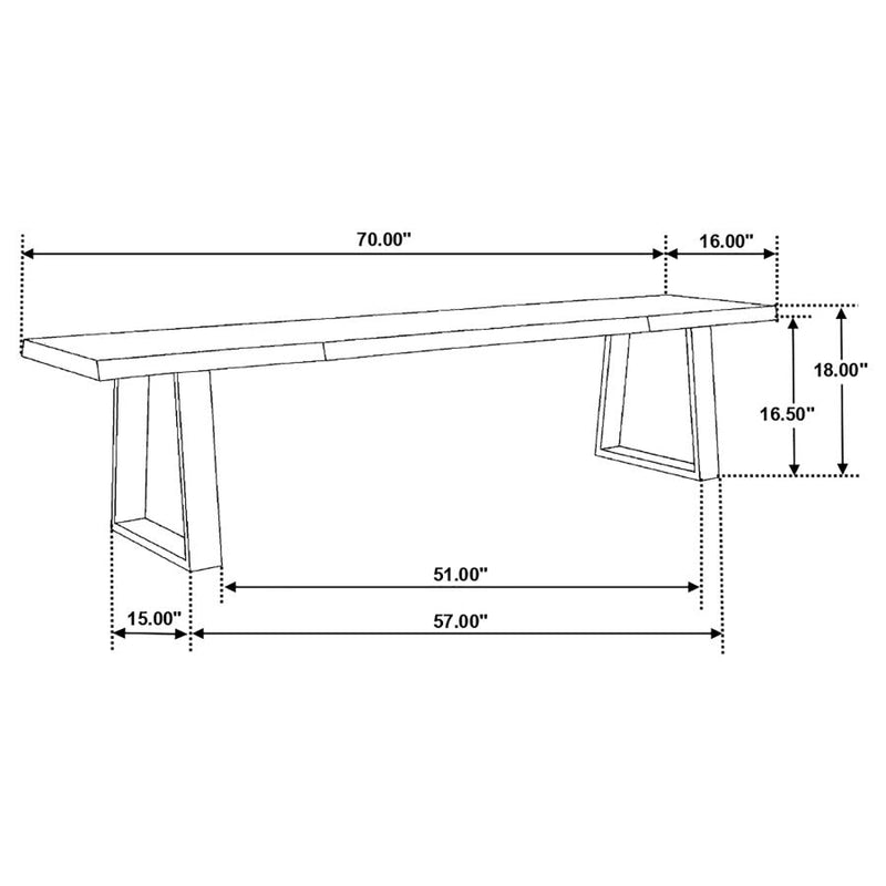Ditman Live Edge Wood Dining Bench Grey Sheesham-zoom-