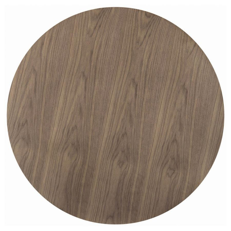 Cora Round 40-inch Wood Top Dining Table Brown Walnut-zoom-