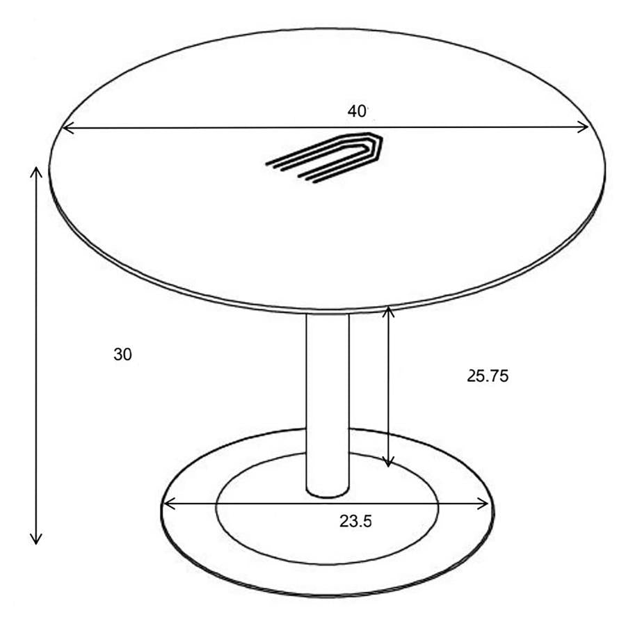 Cora Round 40-inch Wood Top Dining Table Brown Walnut-zoom-4