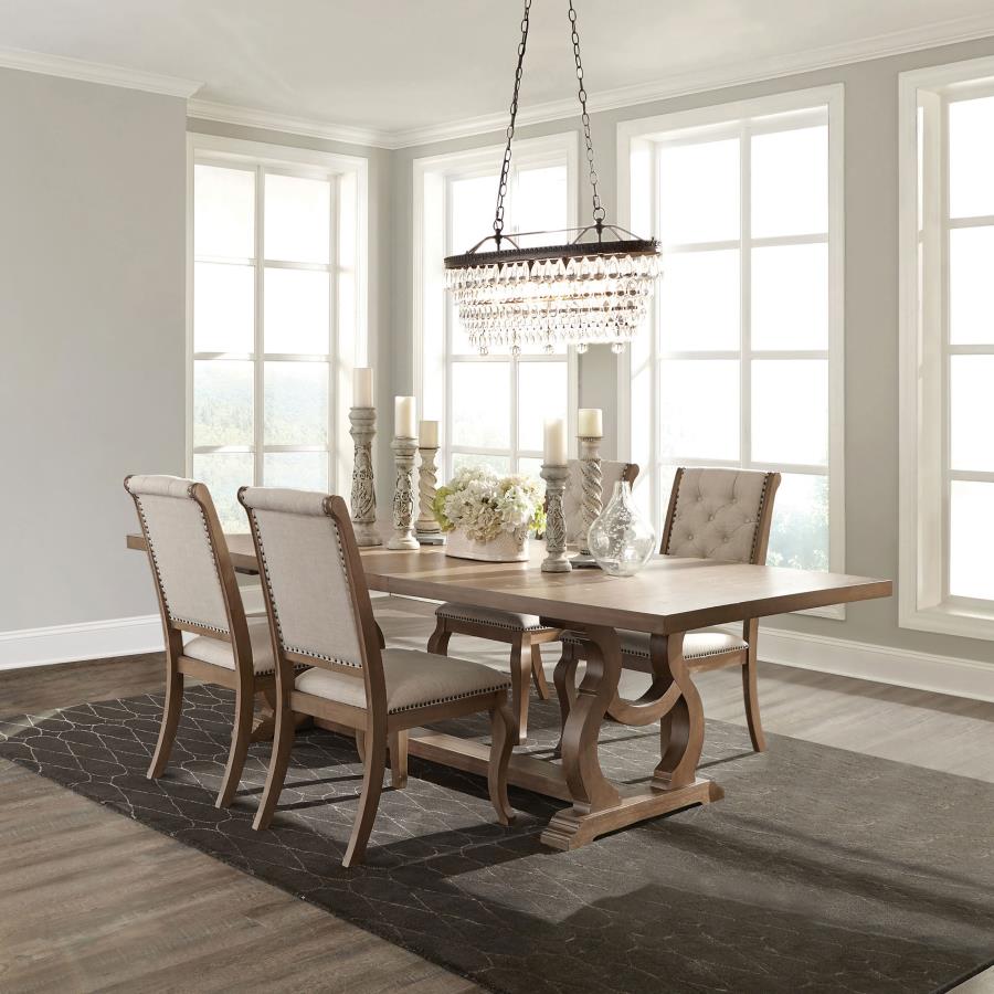 Brockway 5-piece Extension Leaf Dining Set Barley Brown-zoom-1