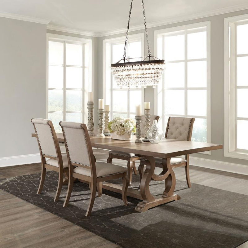 Brockway 5-piece Extension Leaf Dining Set Barley Brown-zoom-