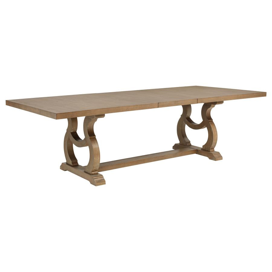 Brockway 7-piece Extension Leaf Dining Set Barley Brown-zoom-3