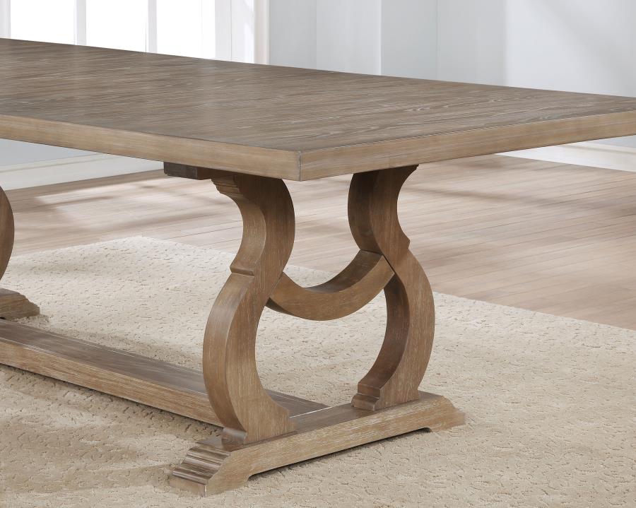Brockway 7-piece Extension Leaf Dining Set Barley Brown-7