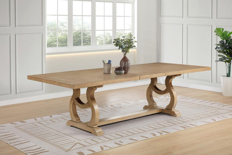 Brockway 104-inch Extension Leaf Dining Table Barley Brown-zoom-