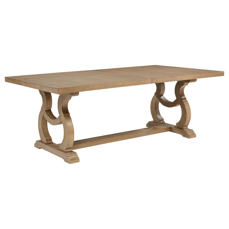 Brockway 104-inch Extension Leaf Dining Table Barley Brown-3