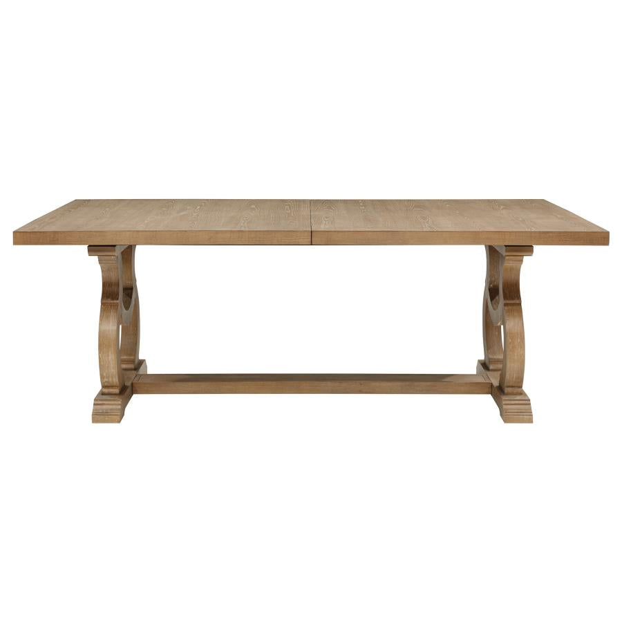Brockway 104-inch Extension Leaf Dining Table Barley Brown-zoom-5